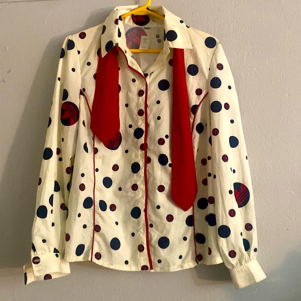 Adidas button shirt with sash
